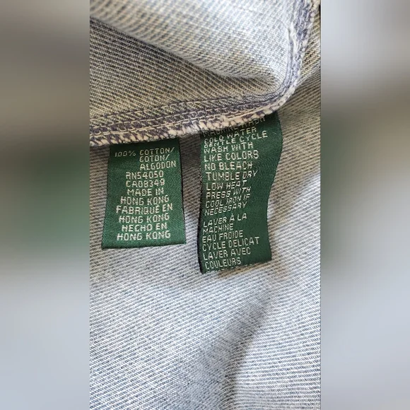 LAUREN RALPH LAUREN WOMEN'S LIGHT WASH DENIM CHORE COAT JACKET MEDIUM - Picture 8 of 9